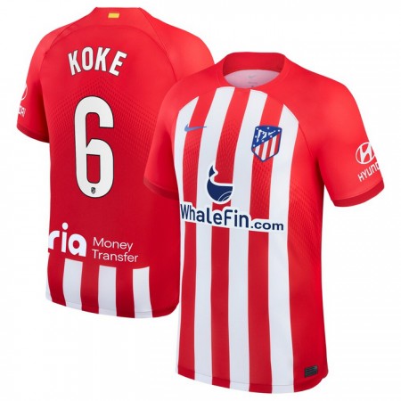 Virallinen pelipaita Atlético Madrid Koke 6 Koti 2023-24 Lyhythihainen - Miesten
